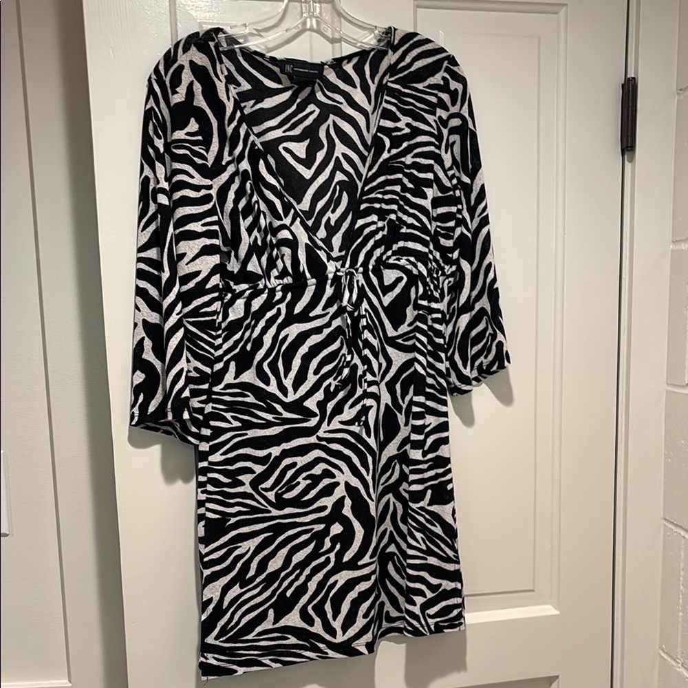 Swim Coverup Dress V-neck Dolman Sleeve